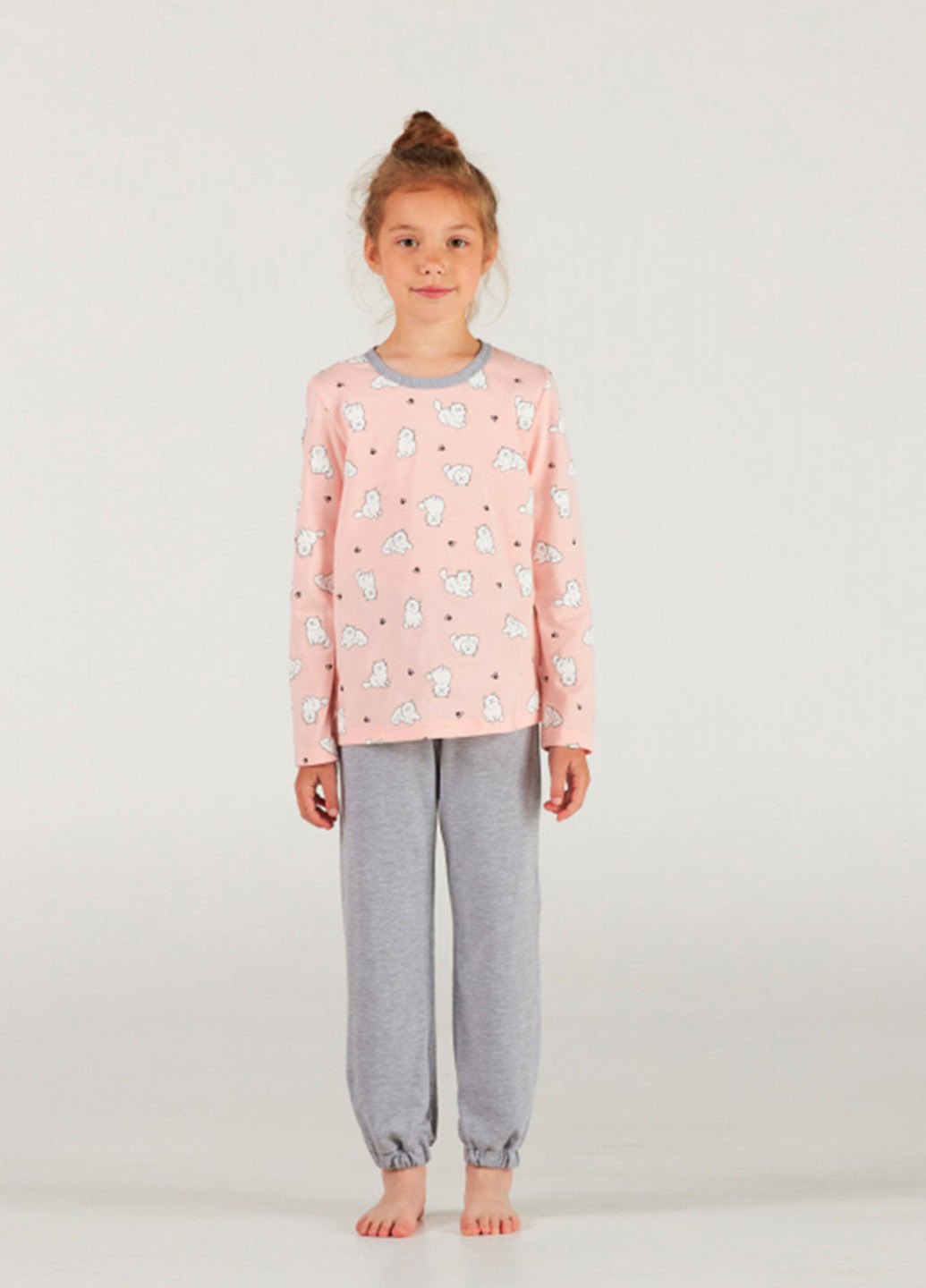 Розовая всесезон пижама (лонгслив, брюки) лонгслив + брюки Ellen