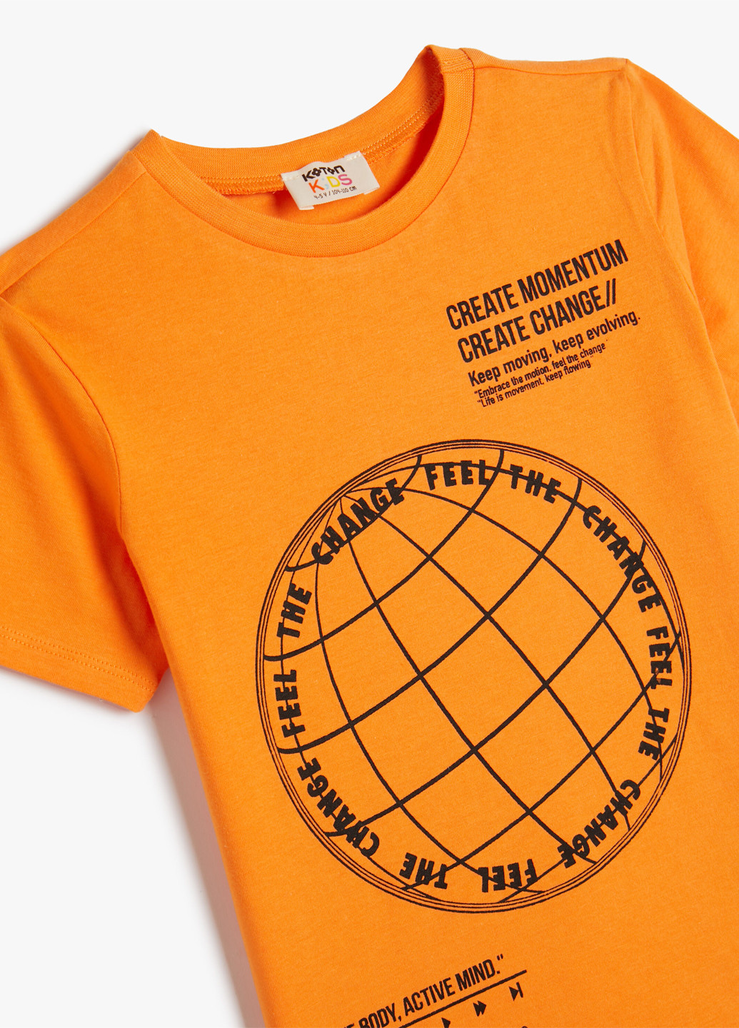 Оранжевая летняя футболка KOTON