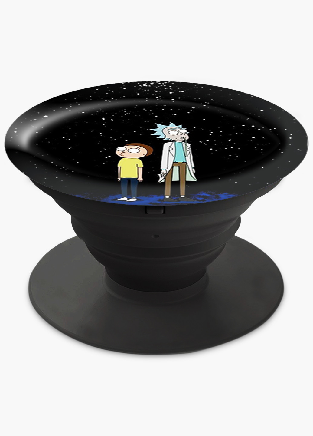 Попсокет (Popsockets) тримач для смартфону Рік і Морті (Rick and Morty) (8754-1231) Чорний MobiPrint (216748473)