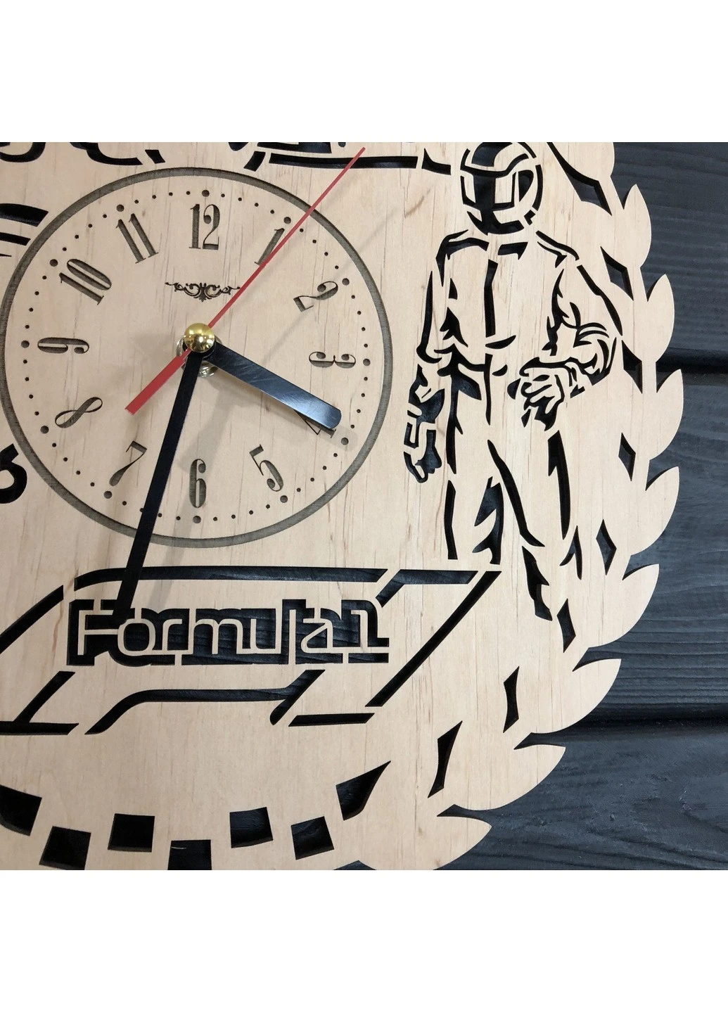 Оригінальний настінний годинник з дерева «Формула 1» 7Arts (253567593)