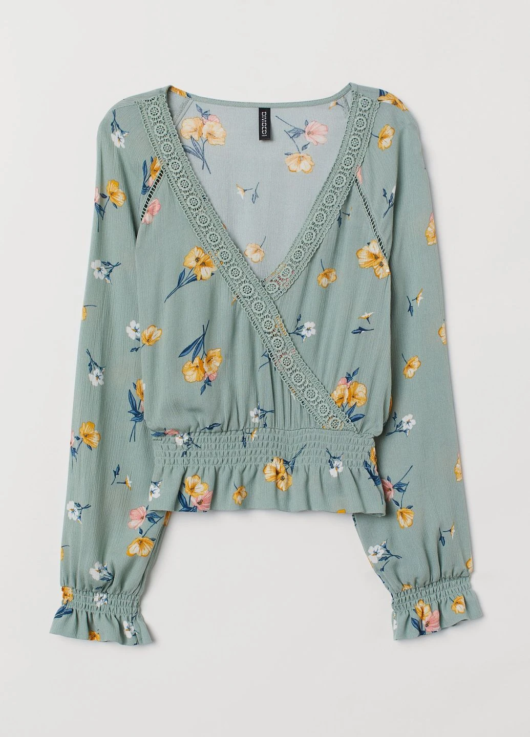Светло-бирюзовая блуза H&M