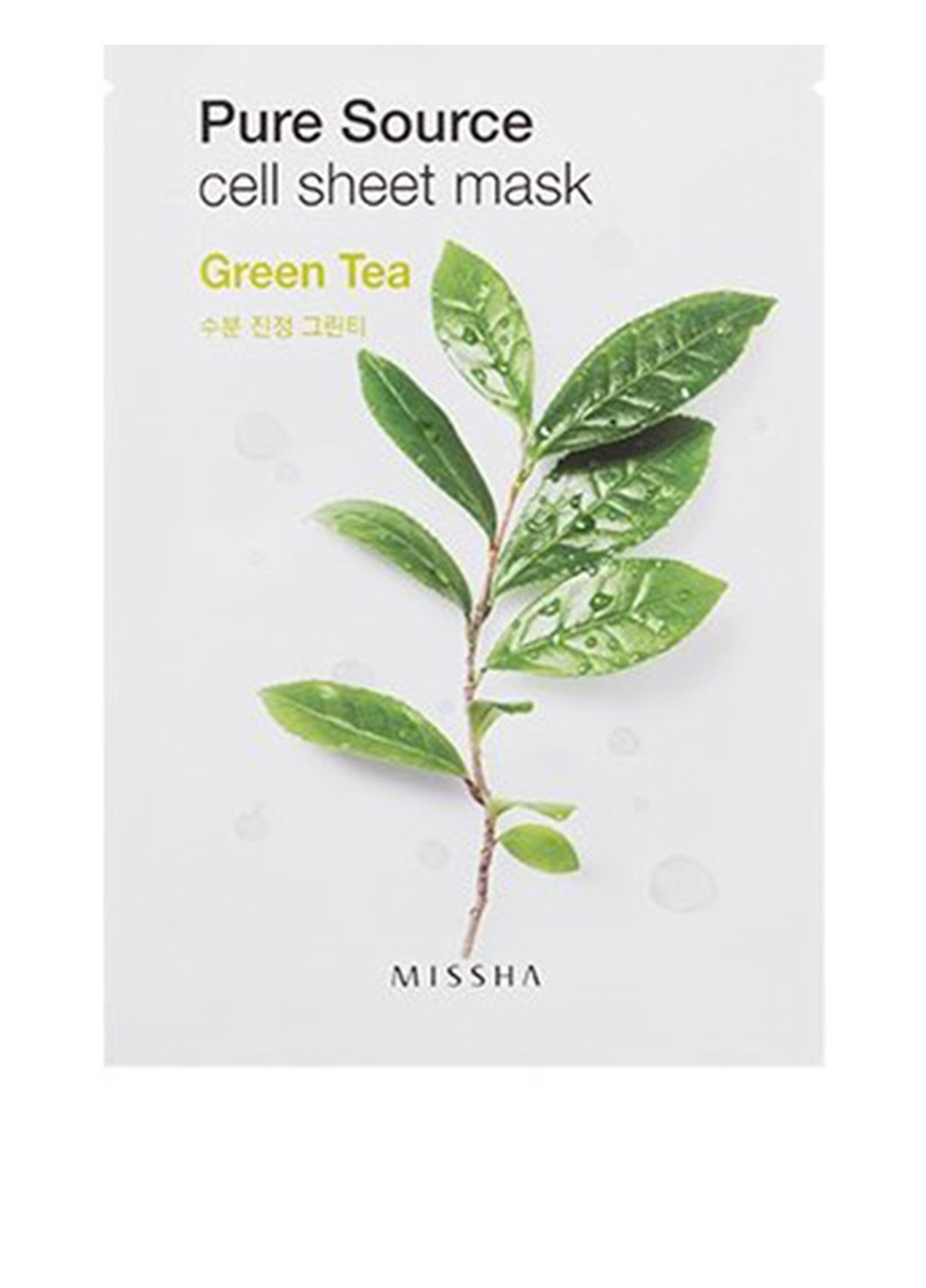 Маска увлажняющая тканевая Pure Source Cell Sheet Green Tea, 21 г MISSHA (126348443)