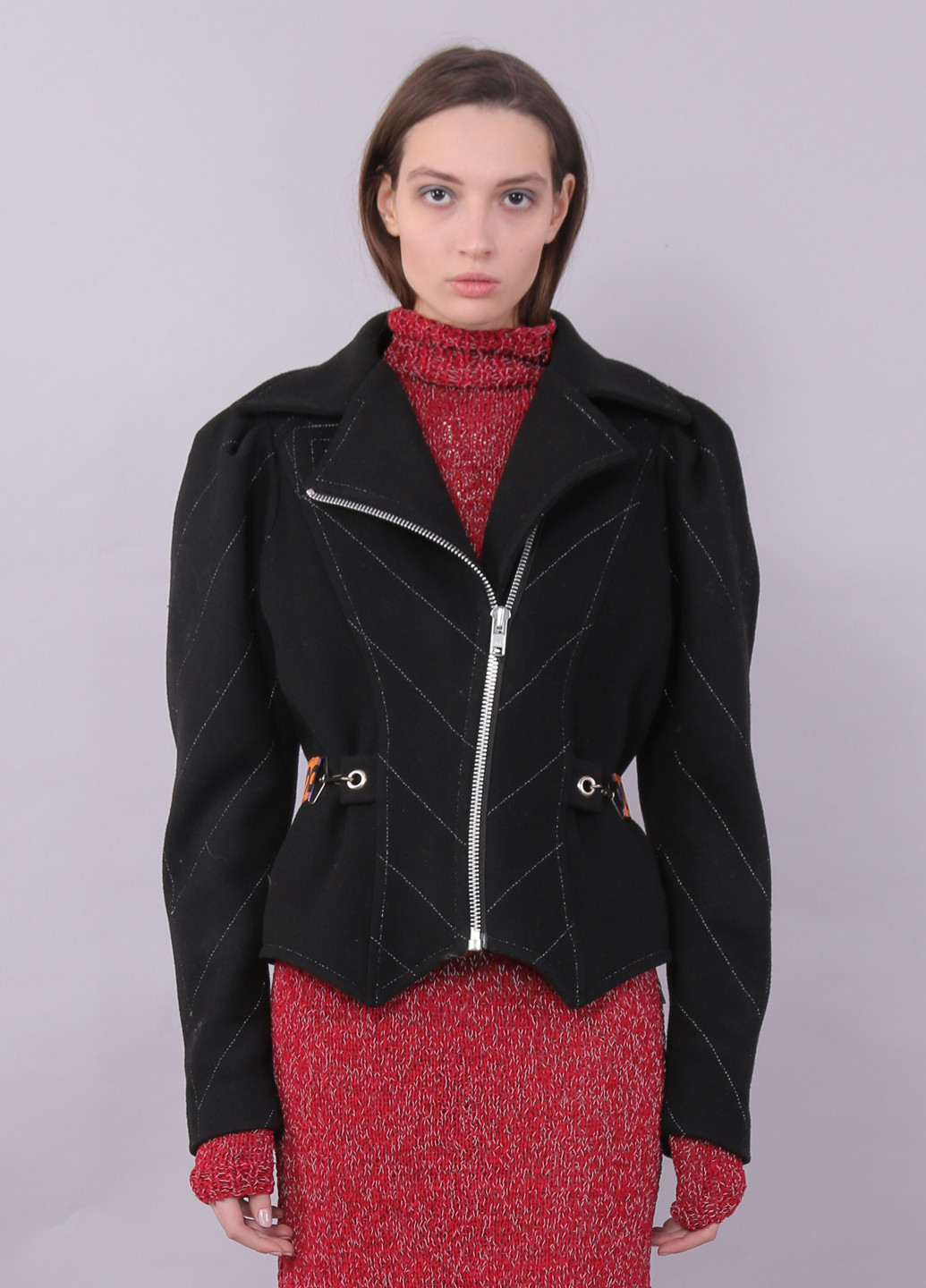 Черная демисезонная куртка ROUSSIN by Sofia Rousinovich