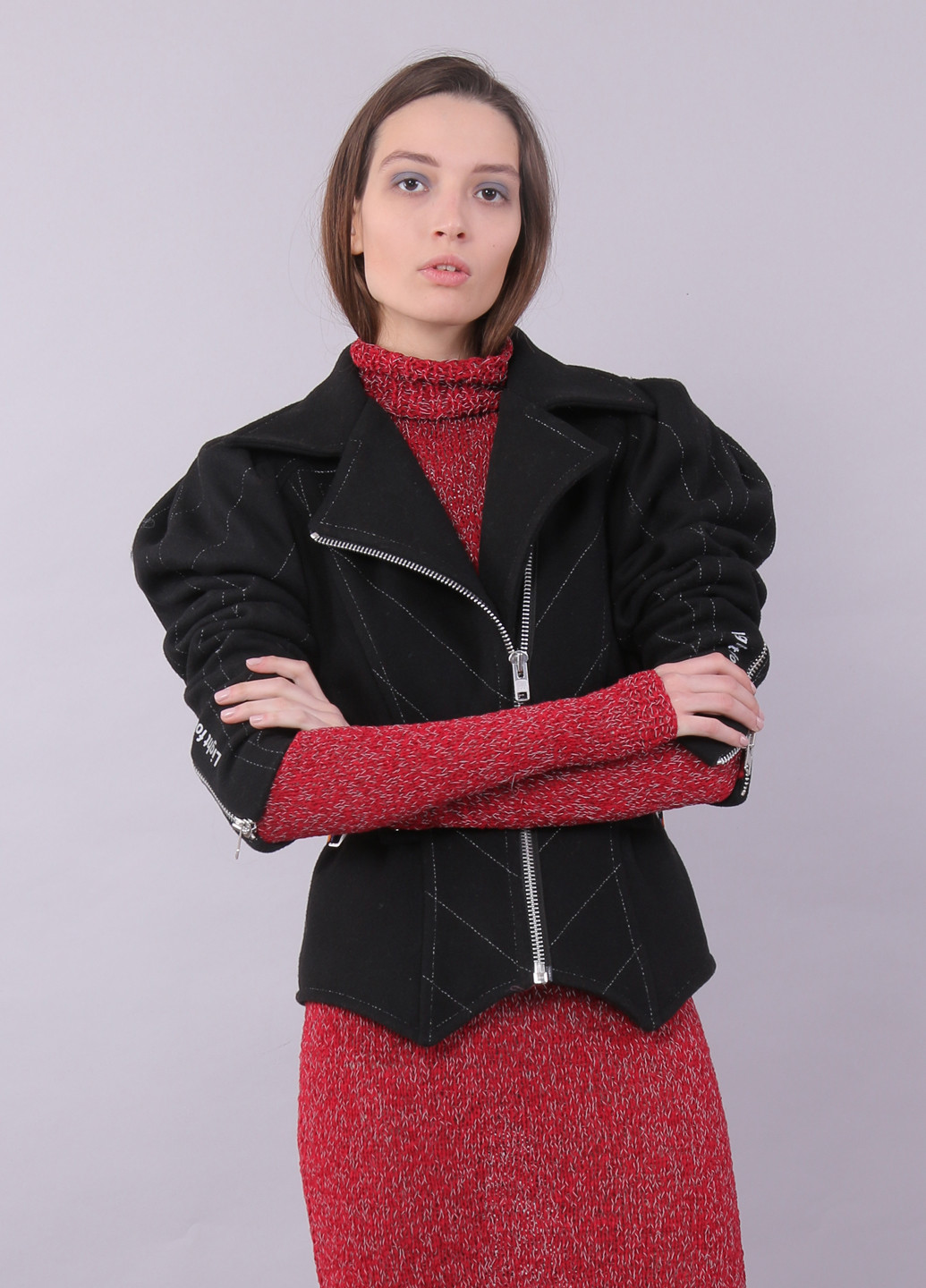 Чорна демісезонна куртка ROUSSIN by Sofia Rousinovich