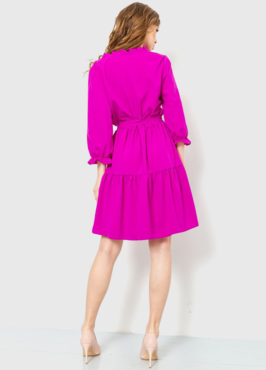 Фуксинова (кольору Фукія) кежуал сукня сорочка, кльош Ager однотонна
