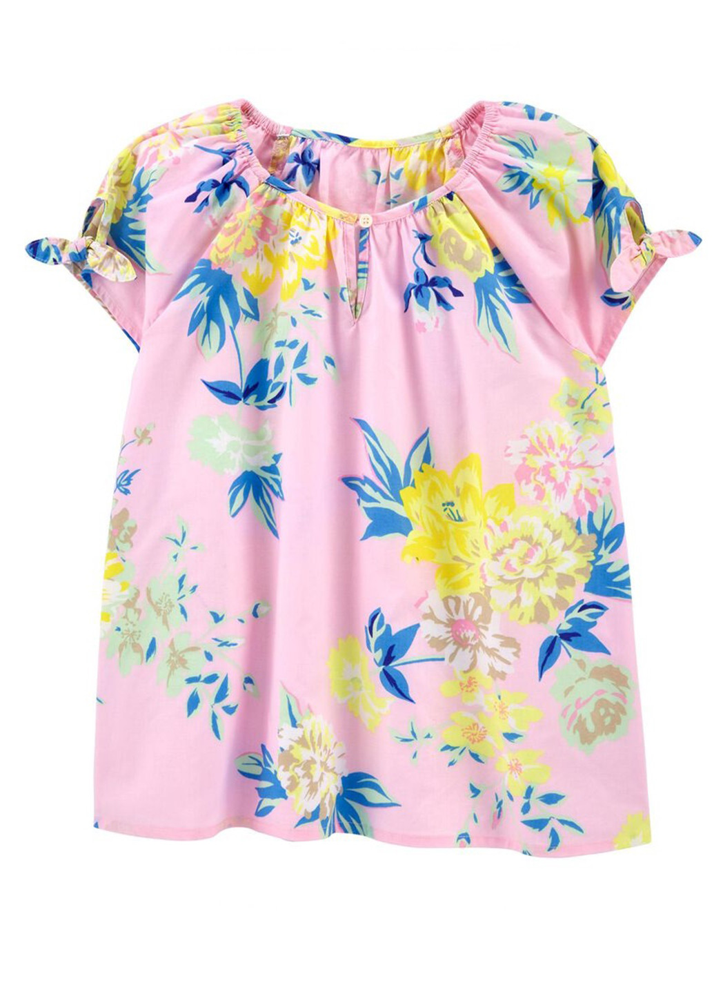 Розовая цветочной расцветки блузка OshKosh летняя