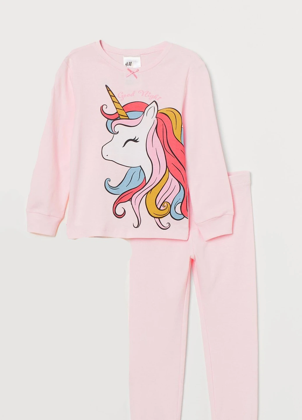 Рожева всесезон піжама (лонгслів, брюки) H&M