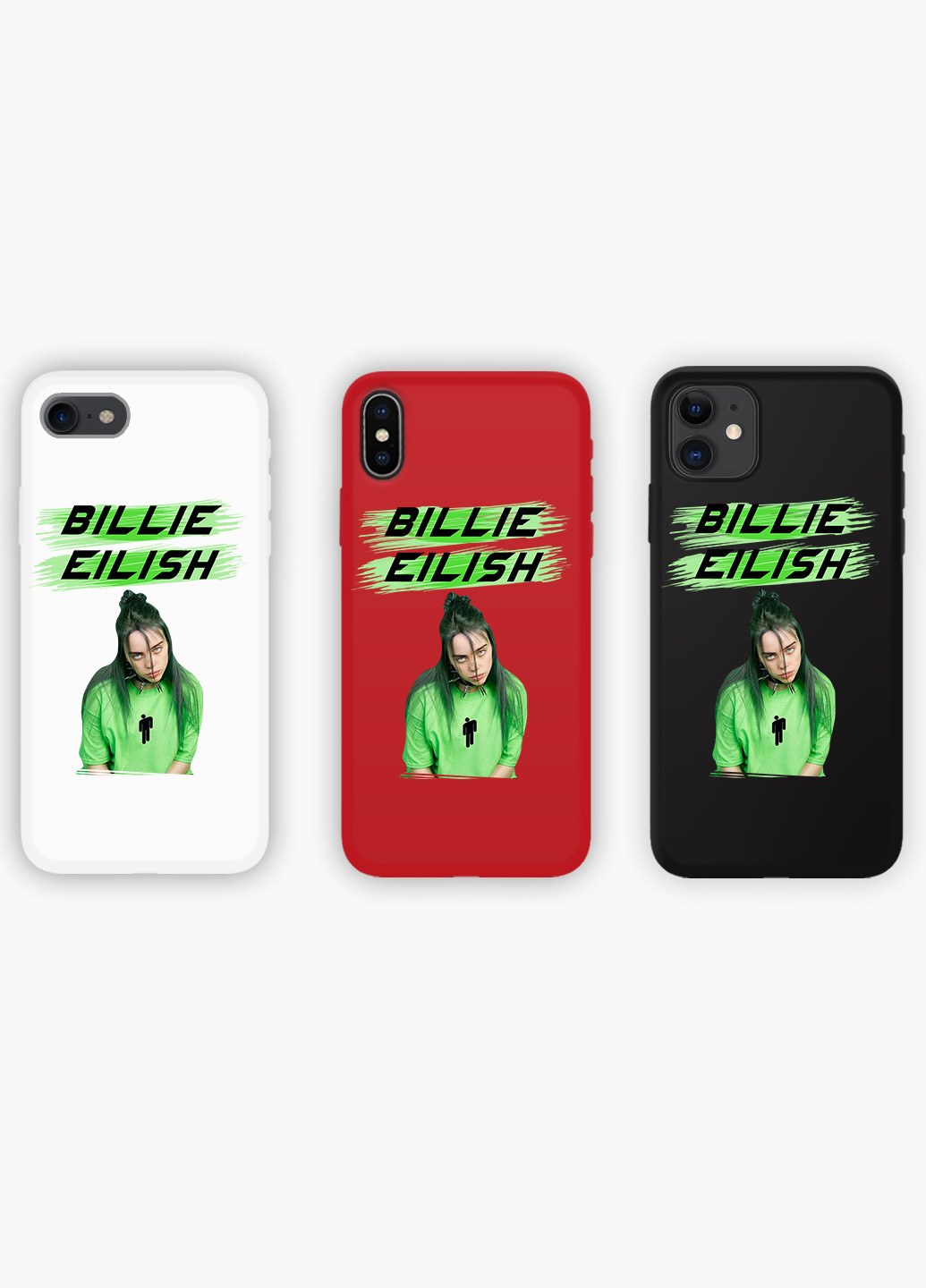 Чохол силіконовий Apple Iphone 8 plus Біллі Айлиш (Billie Eilish) Білий (6154-1207) MobiPrint (219333992)
