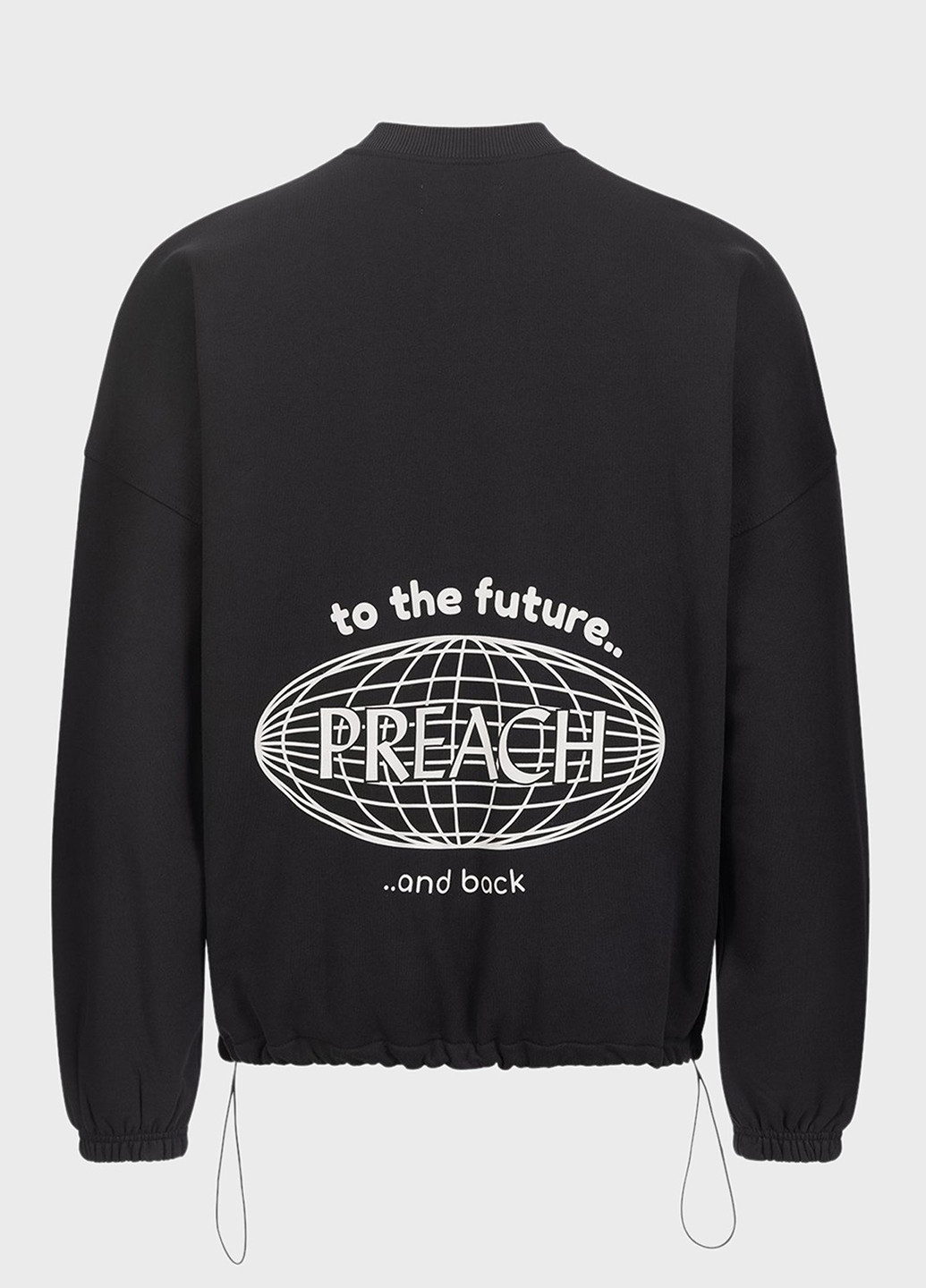 Черный свитшот Preach логотип без декора (332382433)