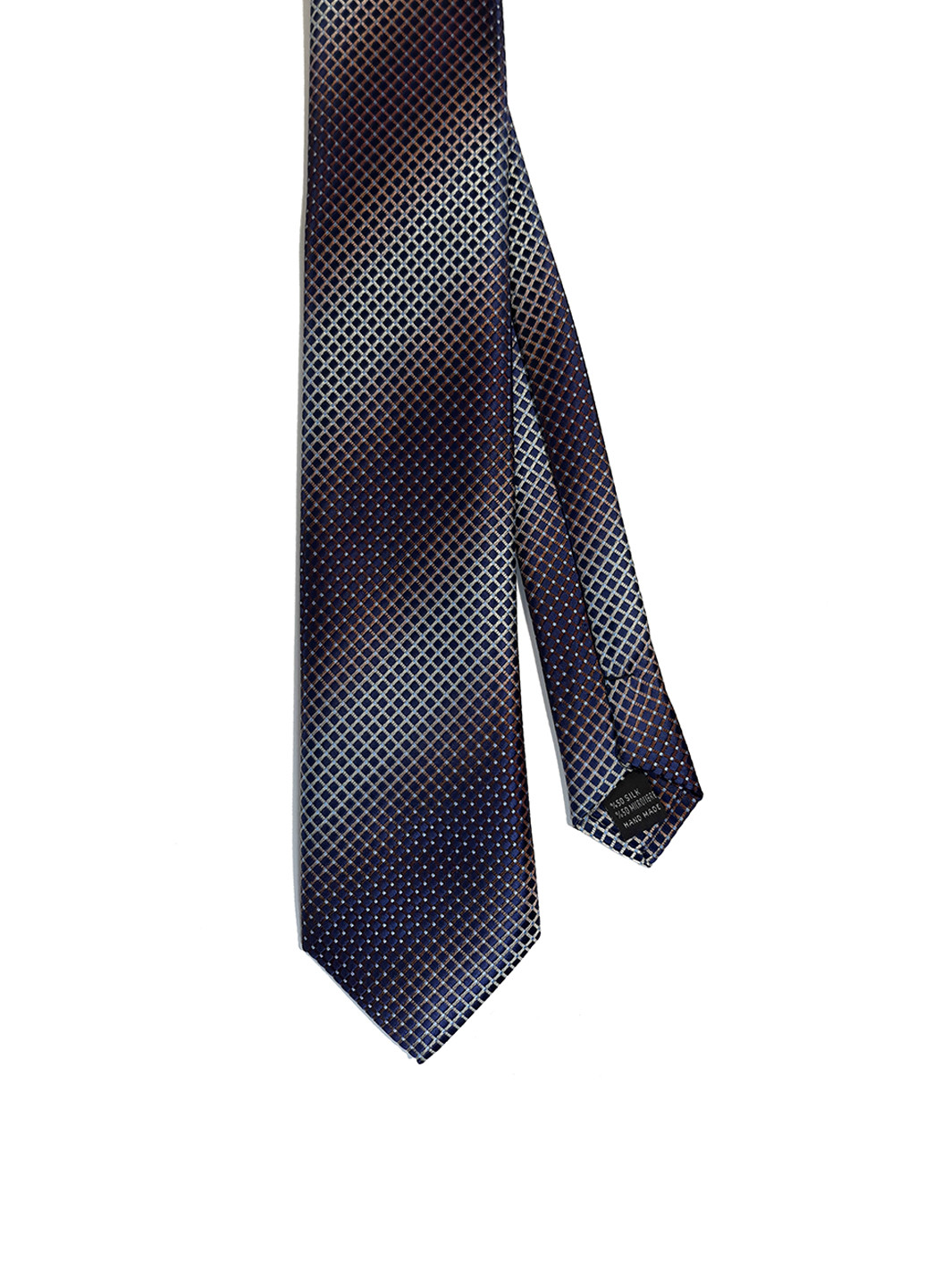Краватка Franco Riveiro стандартний геометрична темно-синя мікрофібра, шовк