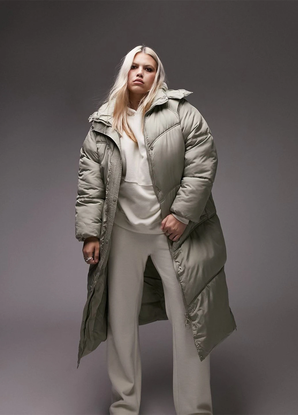 Сіро-зелена зимня куртка Asos