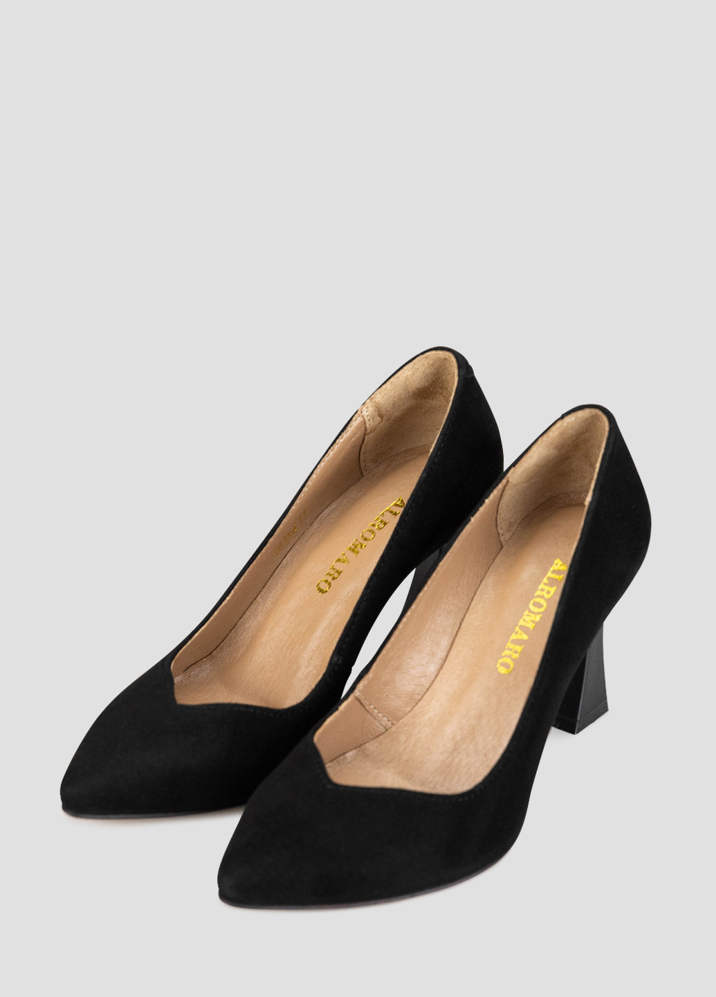 Alromaro Туфли лодочки черный з искусственная замша, украина — демисезон (362091577)