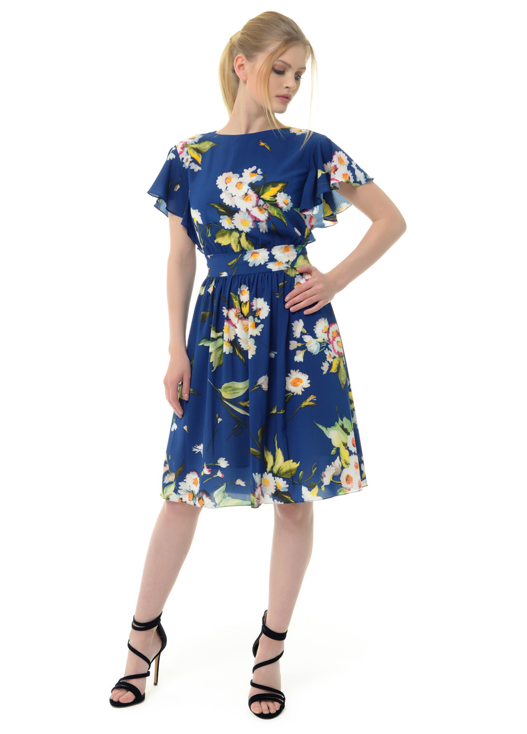 Темно-синя кежуал сукня Arefeva з квітковим принтом