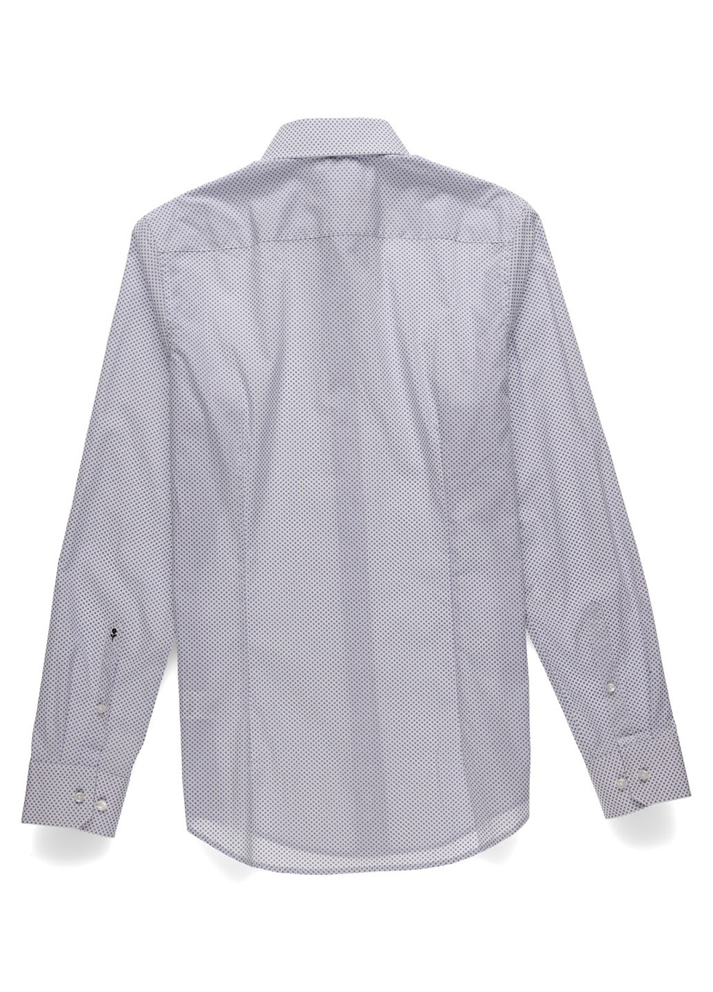 Серая кэжуал, классическая рубашка с геометрическим узором Seidensticker