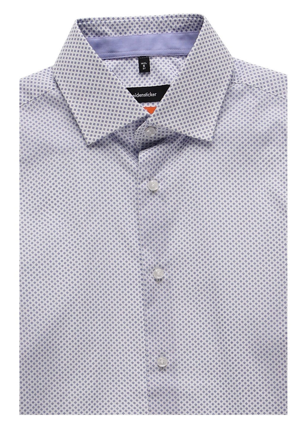 Серая кэжуал, классическая рубашка с геометрическим узором Seidensticker