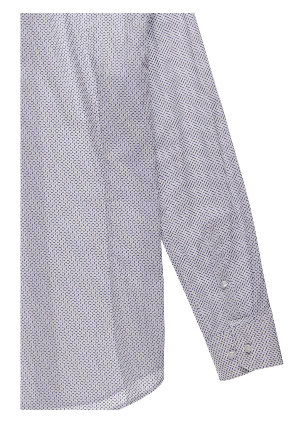 Серая кэжуал, классическая рубашка с геометрическим узором Seidensticker