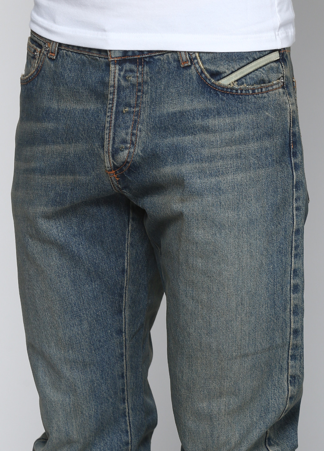 Синие демисезонные со средней талией джинсы Richmond