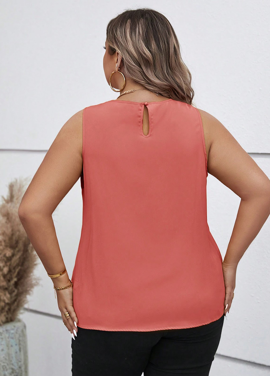 Коралловая блуза SHEIN