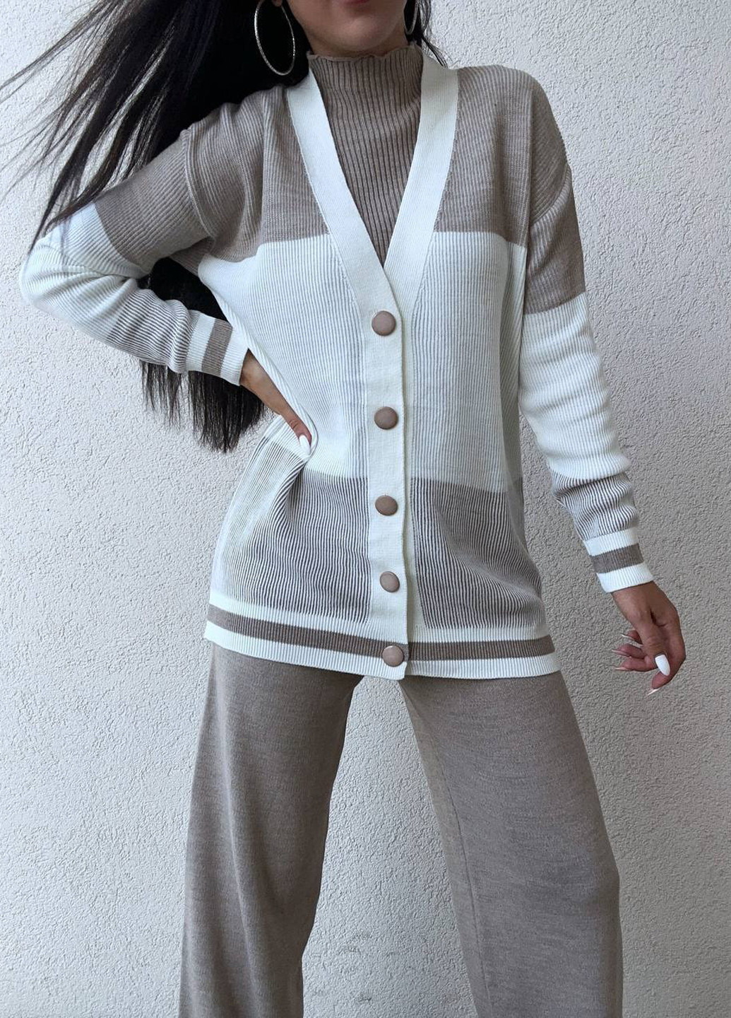 Костюм (кардиган, топ, штани) No Brand (364666564)