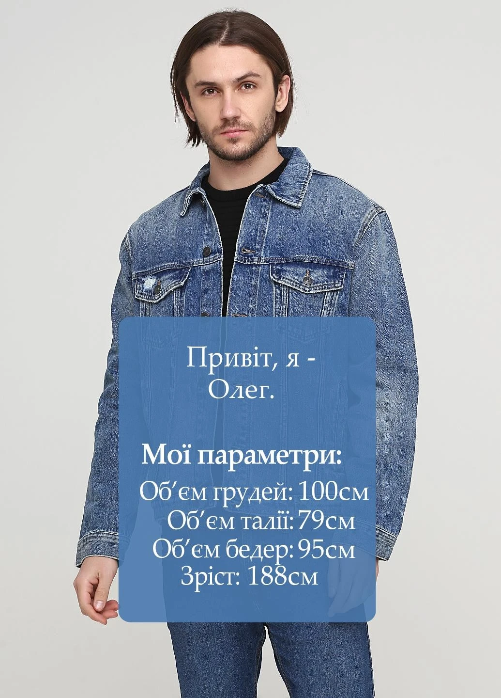 Синя демісезонна джинсова куртка H&M