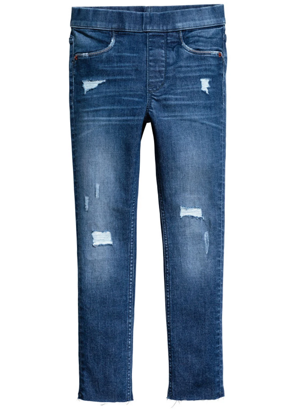 Синие демисезонные джеггинсы H&M