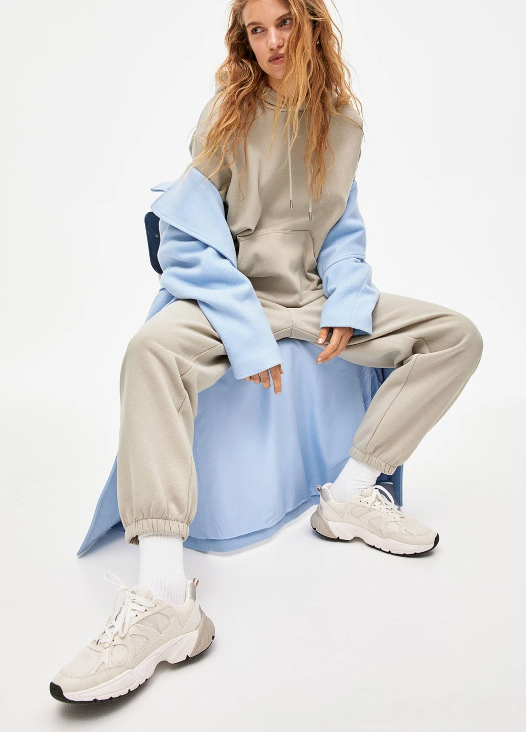 Штани демісезон,бежевий, H&M Basic (255170760)
