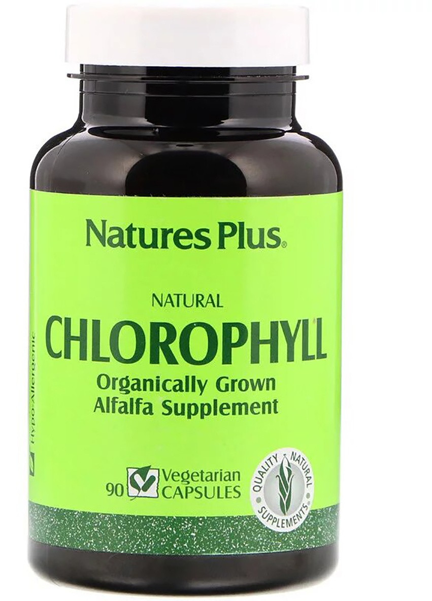 Органический Хлорофилл,, Natural Chlorophyll, 90 капсул Natures Plus (228291723)