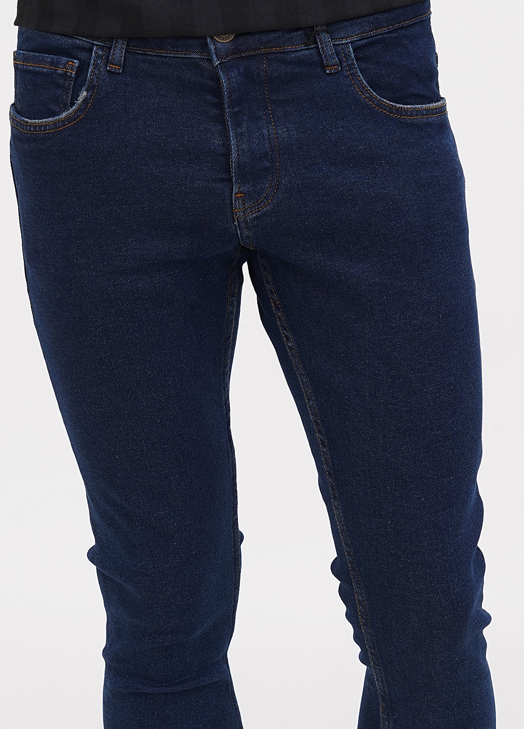 Темно-синие демисезонные скинни джинсы 2Y