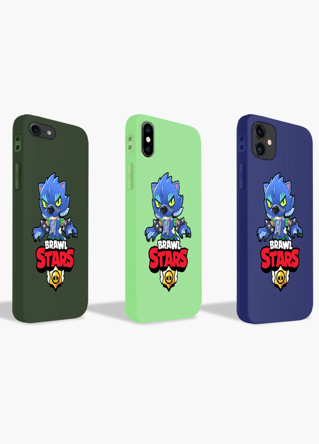 Чохол силіконовий Apple Iphone Xs Леон Вовк Бравл Старс (Leon Wolf Werewolf Brawl Stars) (8938-1014) MobiPrint (219284138)