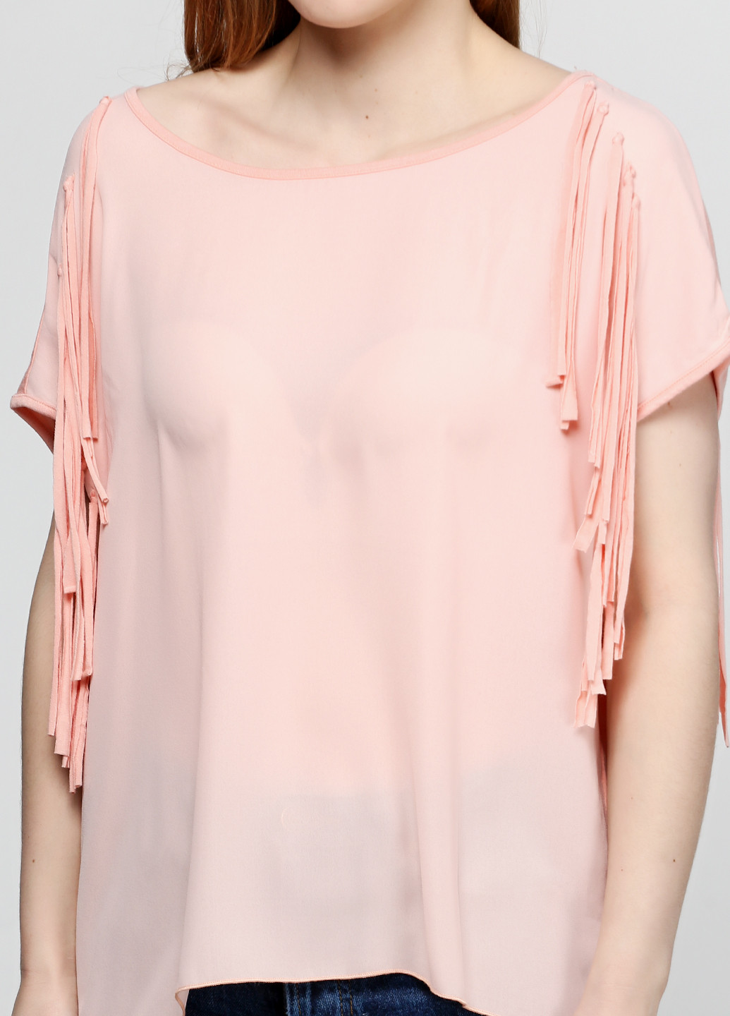 Светло-розовая летняя футболка Object