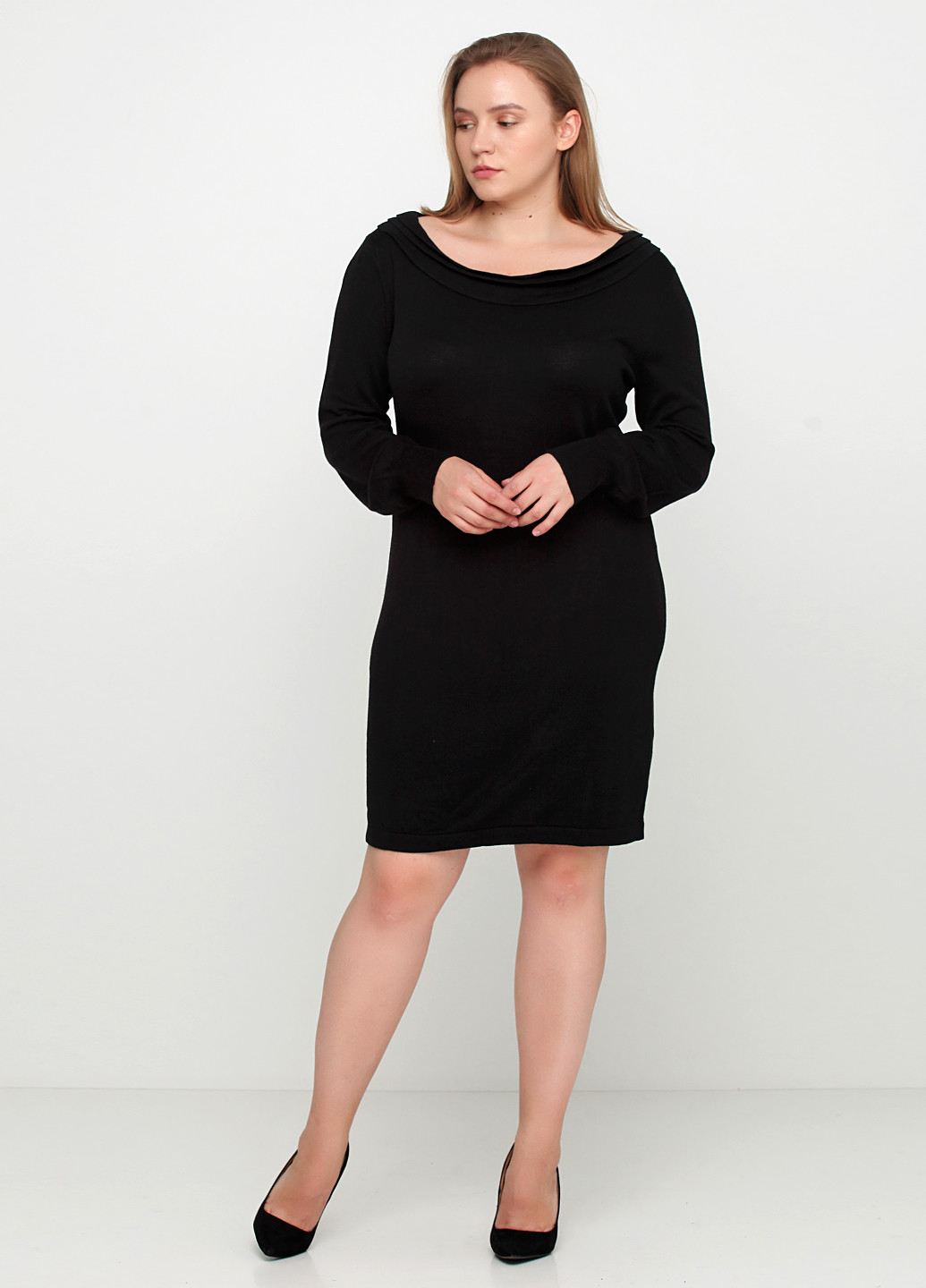 Чорна кежуал сукня футляр Sara Kelly однотонна