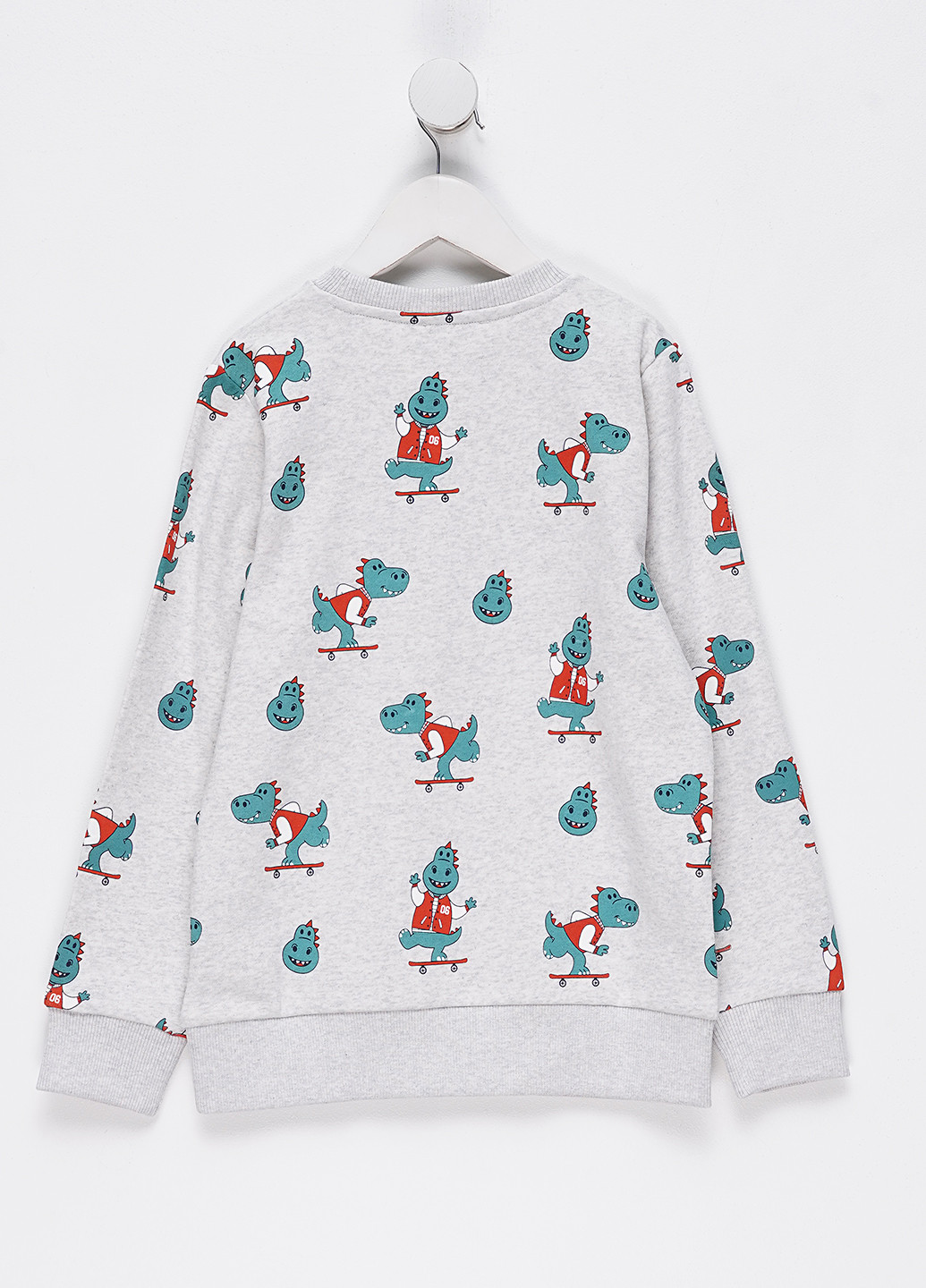 C&A світшот динозавр світло-сірий кежуал бавовна, футер