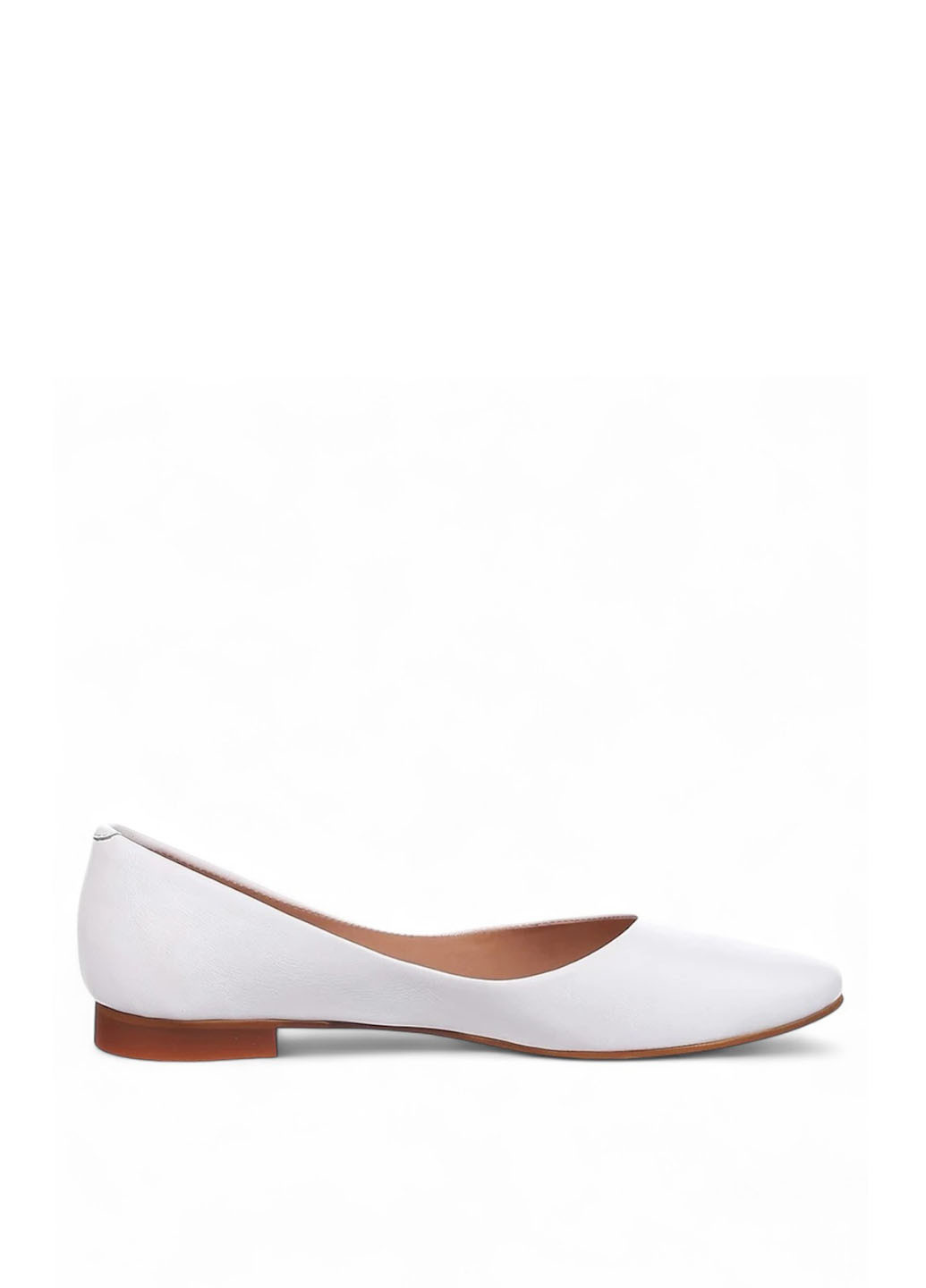 Жіночі балетки Maria Tucci | білі однотонні без декору натуральна шкіра (333057494)