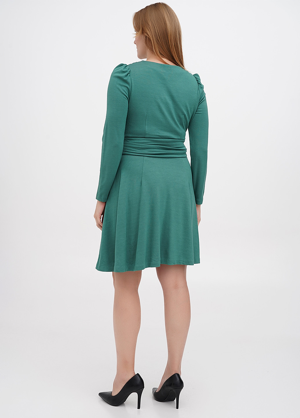 Светло-зеленое кэжуал платье клеш Boden однотонное