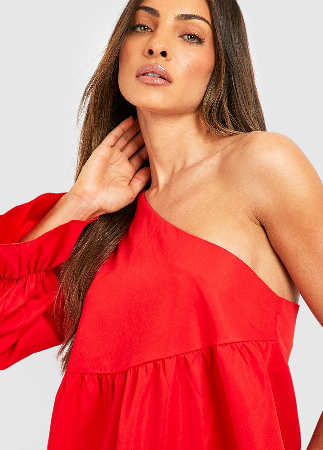 Червона кежуал сукня а-силует Boohoo однотонна