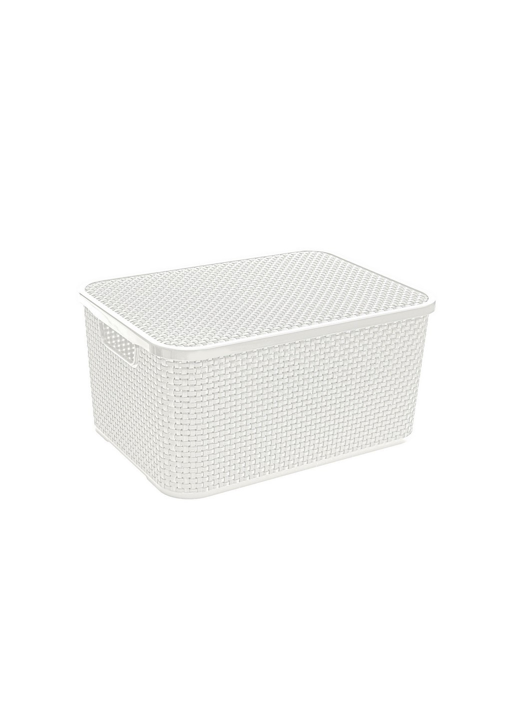 Ящик для хранения RATTAN с крышкой 19 л античный белый (BRQ1724-white) Branq (217310043)