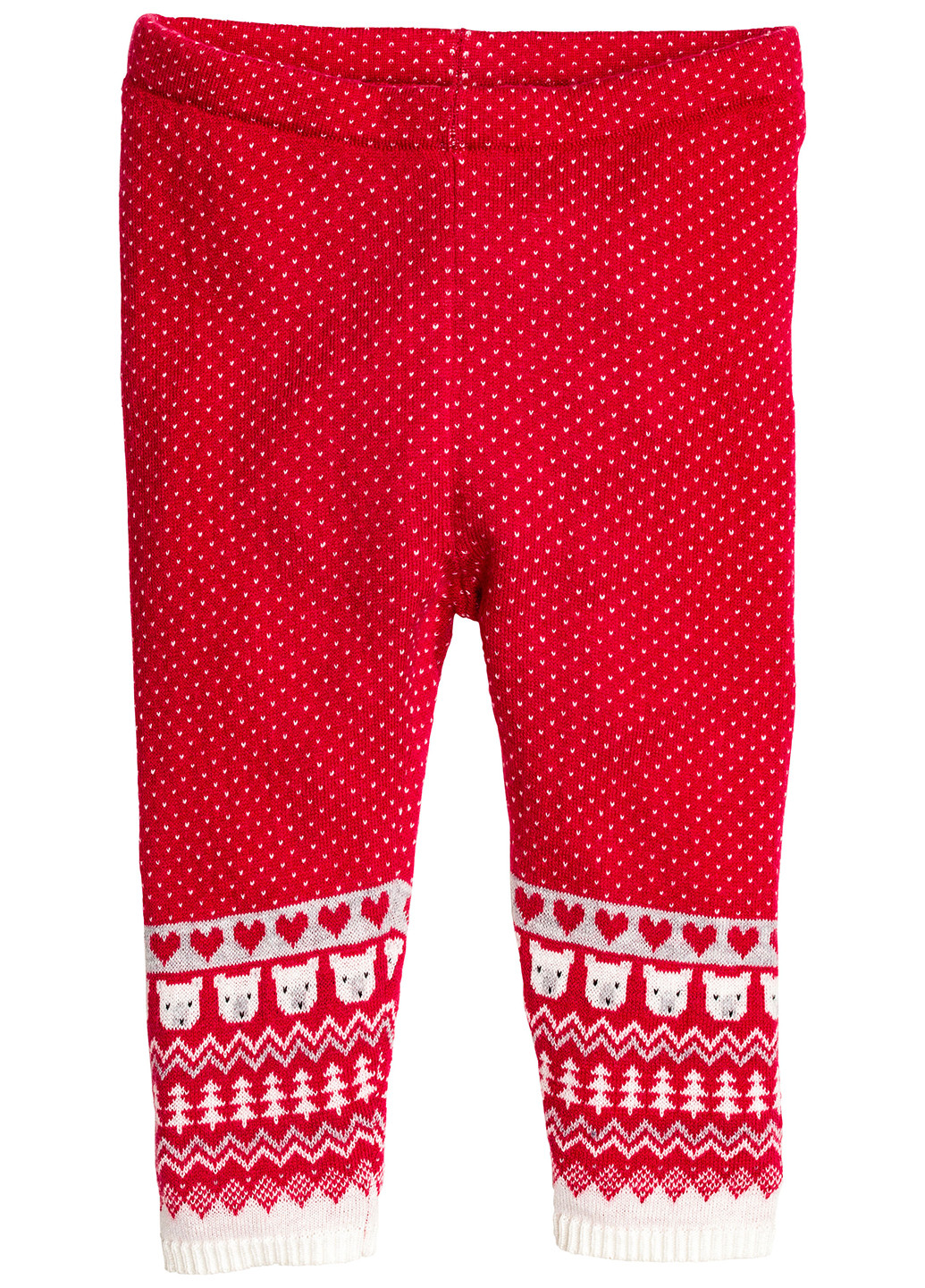 Красные кэжуал зимние брюки H&M
