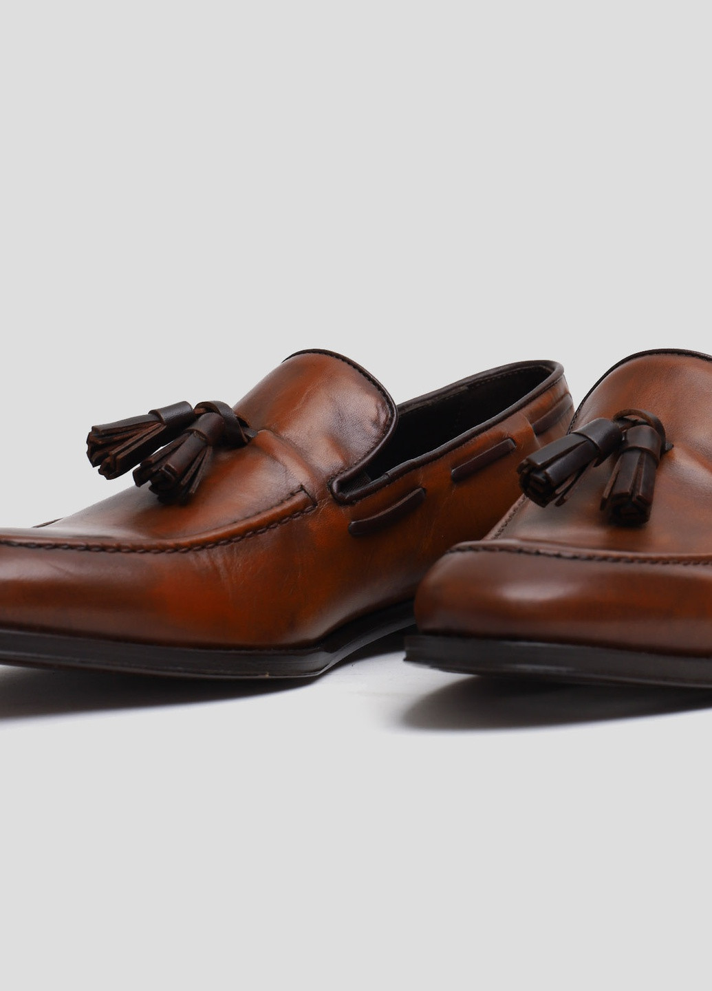 Коричневі шкіряні лофери Roberto Morelli (239206288)