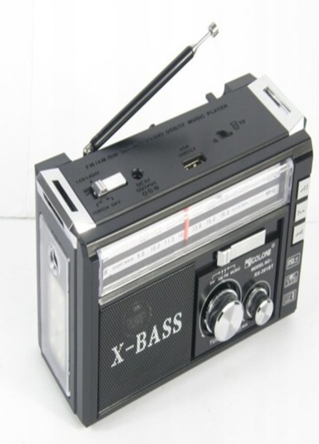 Портативний радіоприймач Golon RX-381 FM/USB/MicroSD акумуляторний Чорний Art (255679224)