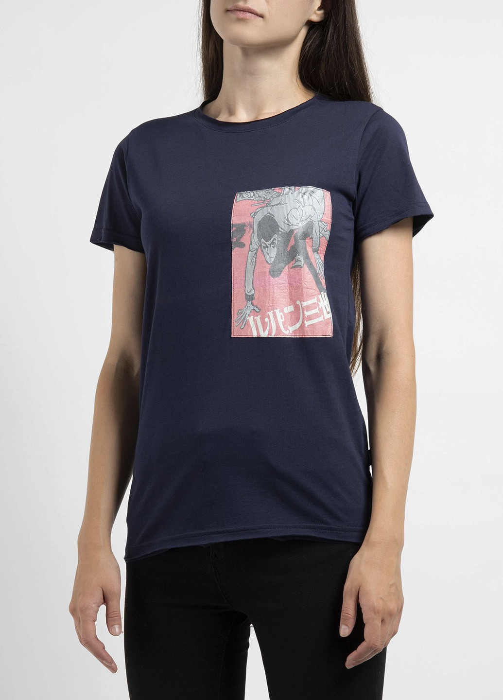 Темно-синя футболка з принтом Lupin Ko Samui - (250382484)