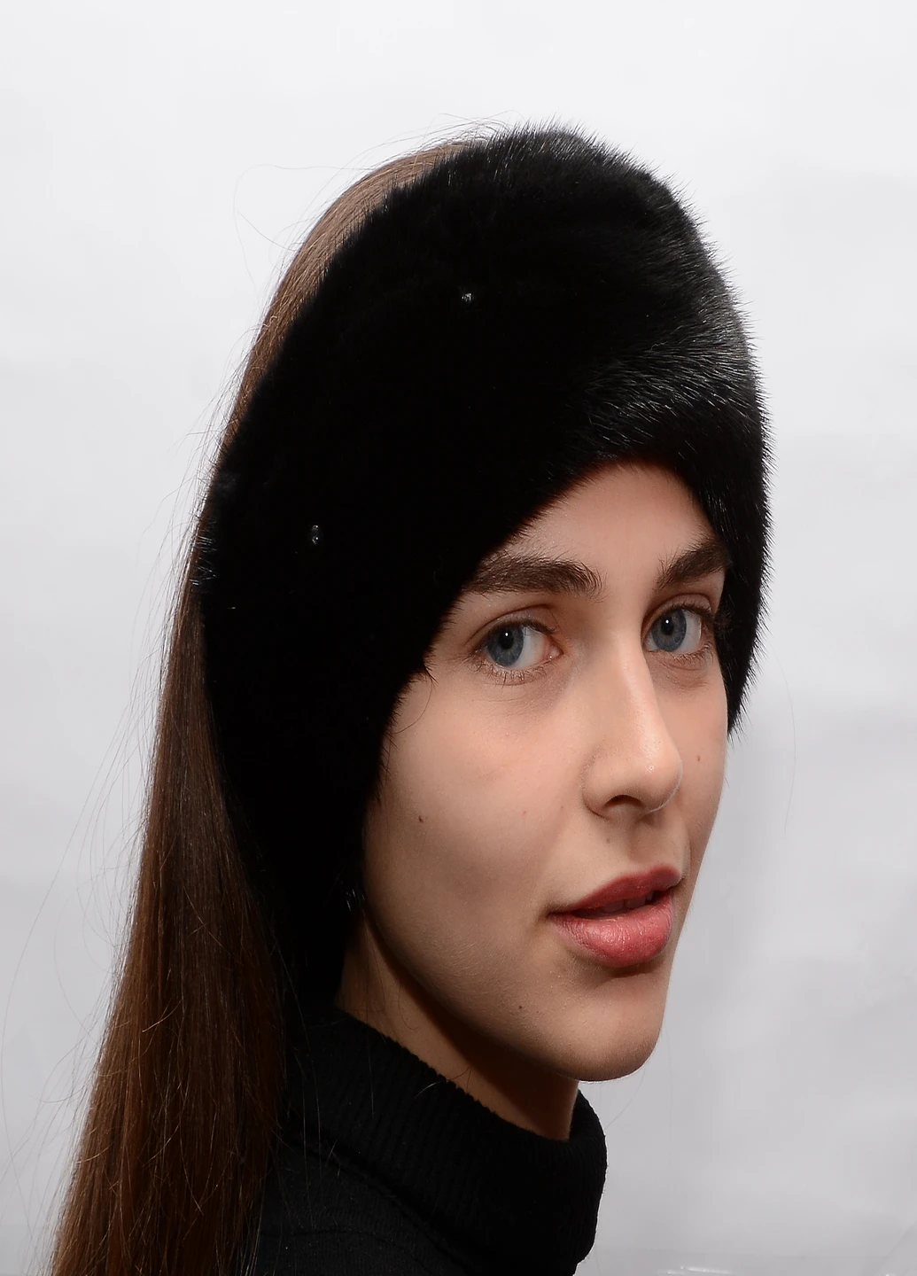 Жіноча хутрова норкова пов'язка на голову Меховой Стиль (205139990)