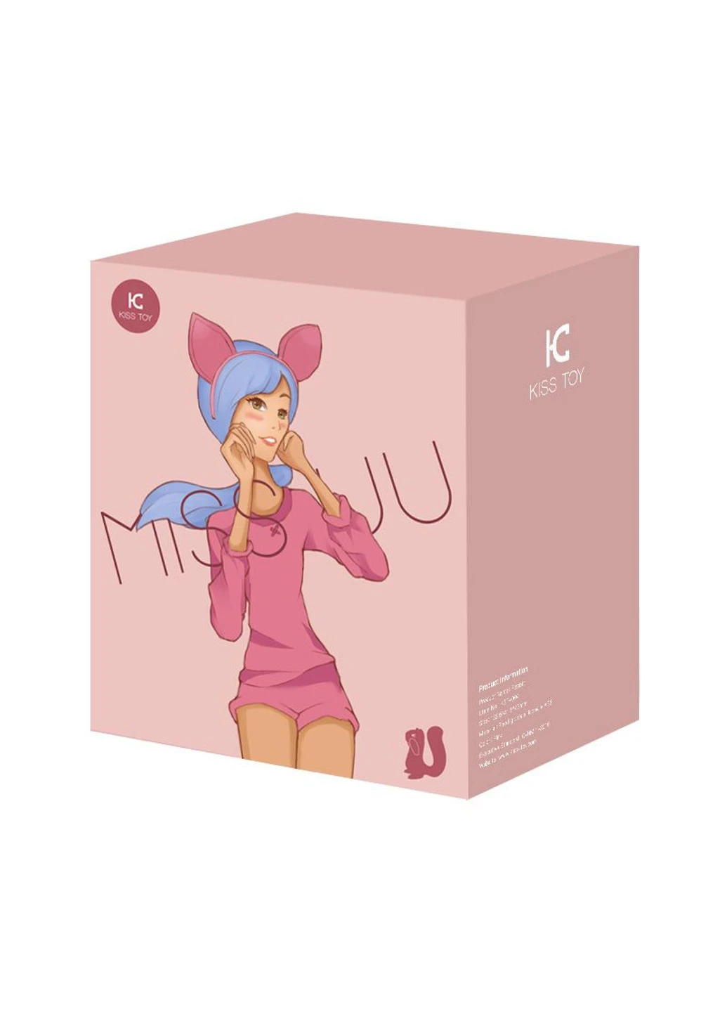 Вакуумний стимулятор з вібрацією KisToy Miss UU Pink, іграшка 2-в-1 KissToy (252297746)