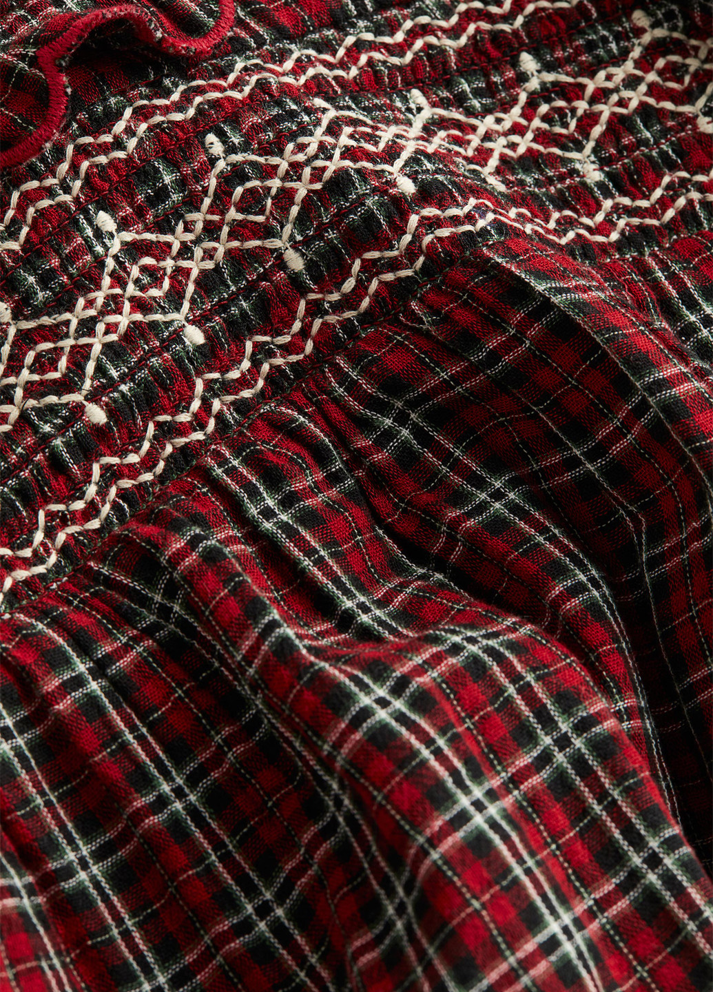 Красная в клетку блузка H&M демисезонная