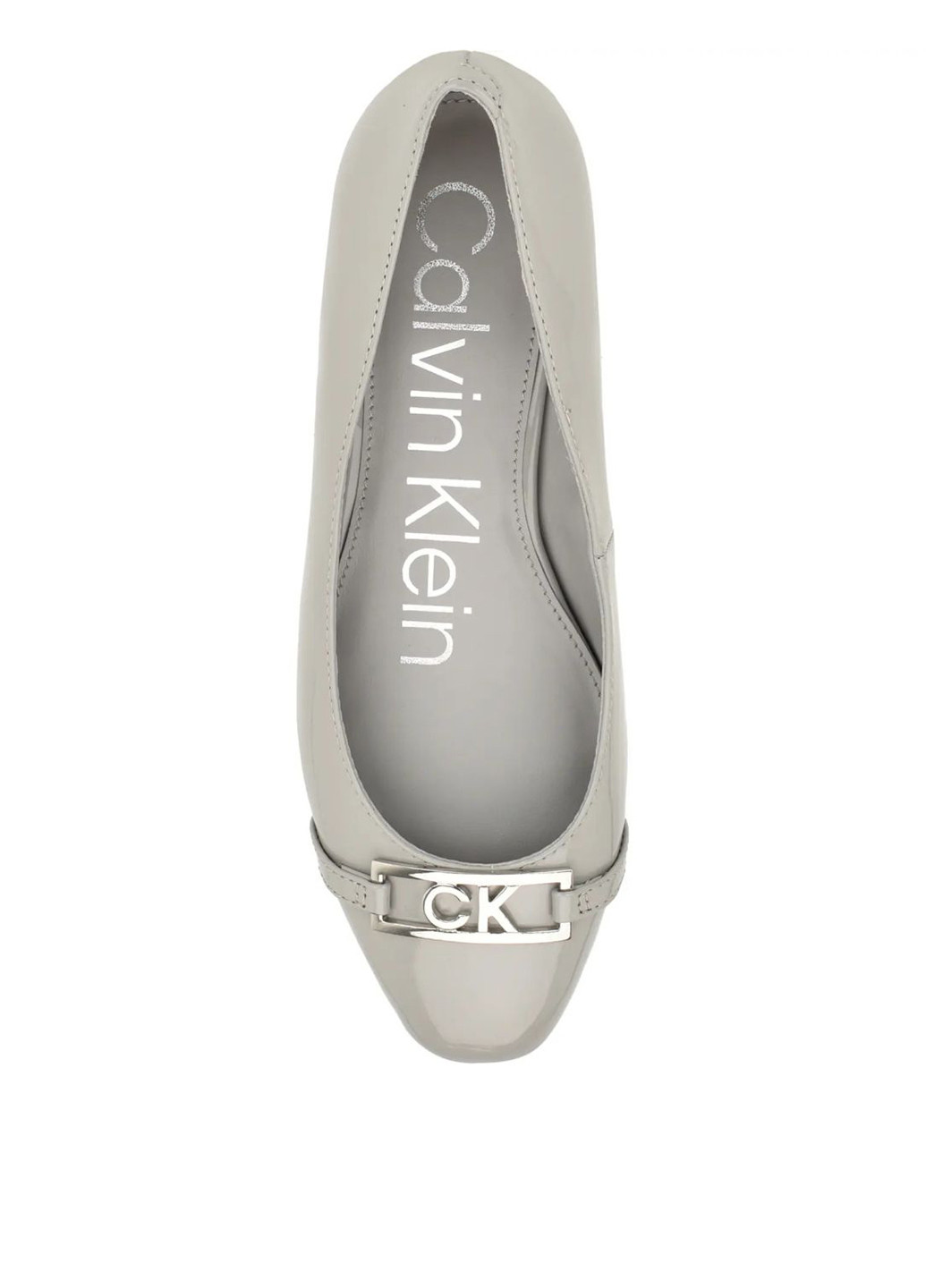 Туфли Calvin Klein на низком каблуке с логотипом, лаковые