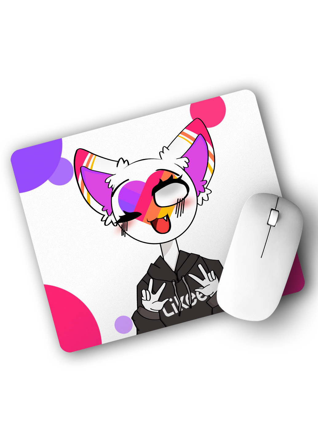 Коврик для мышки Лайк Котик (Likee Cat) (25108-1038) 22х18 см MobiPrint (222995230)