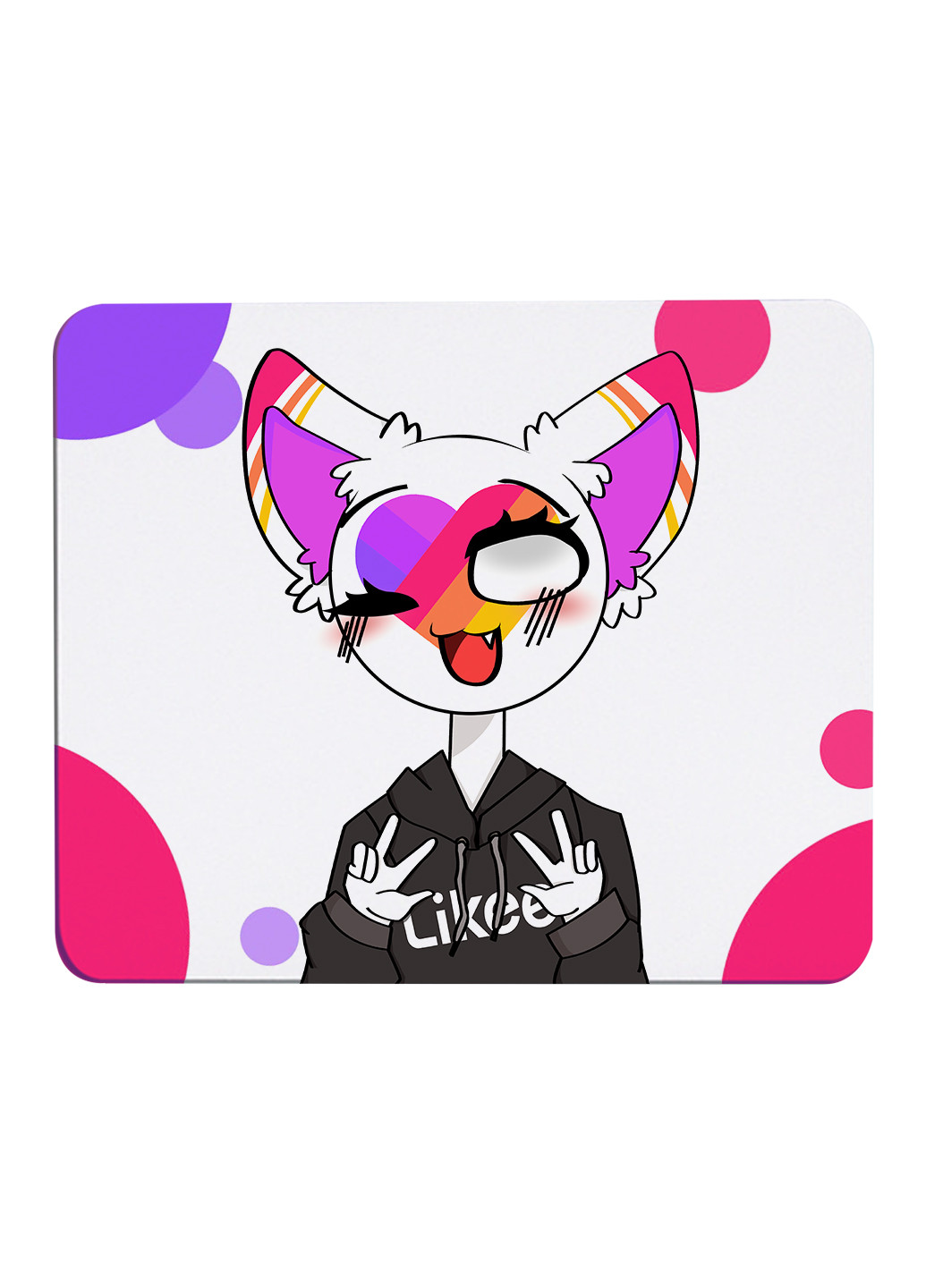 Коврик для мышки Лайк Котик (Likee Cat) (25108-1038) 22х18 см MobiPrint (222995230)