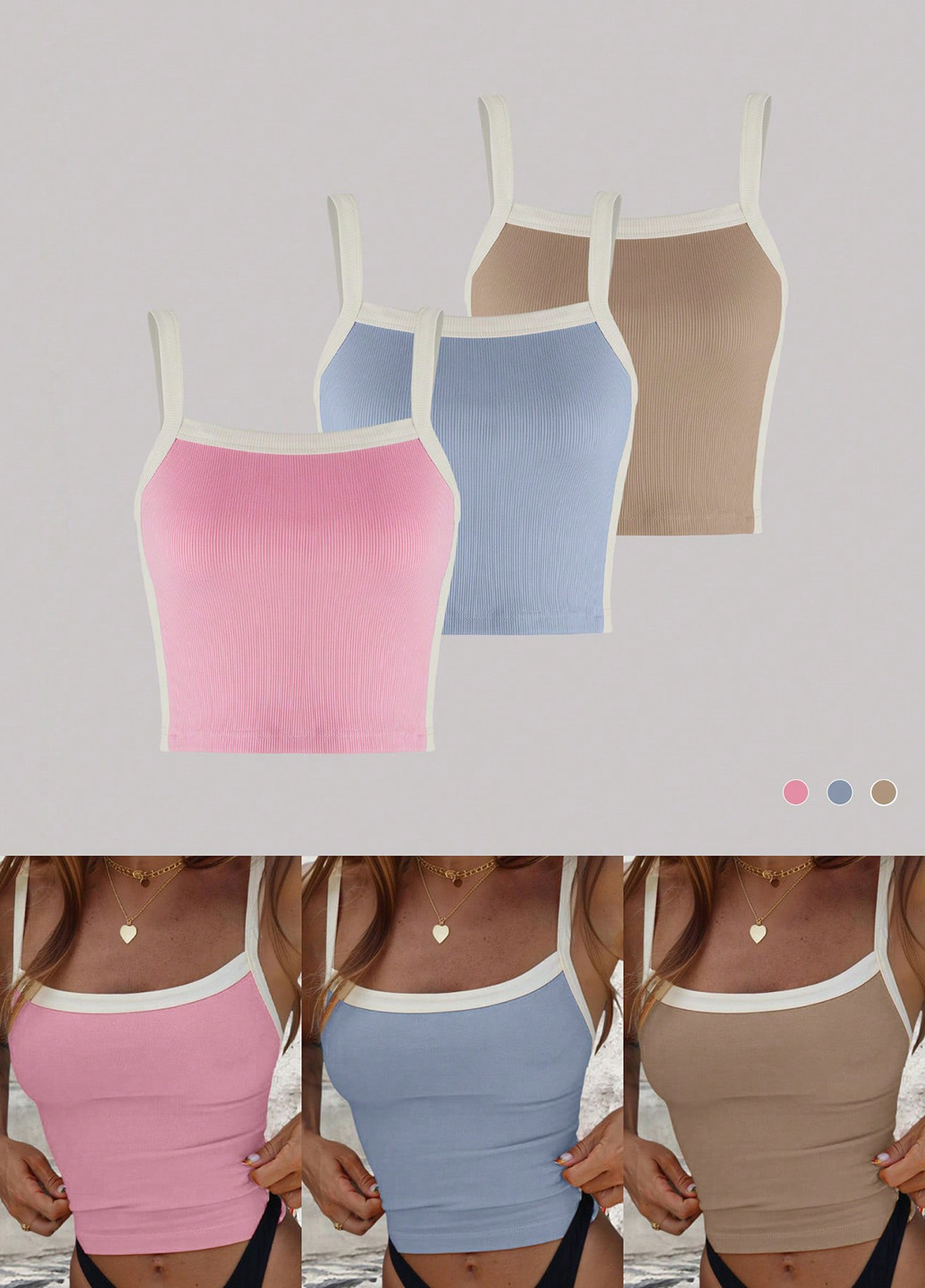 Майка (3 шт.) SHEIN — 364847343