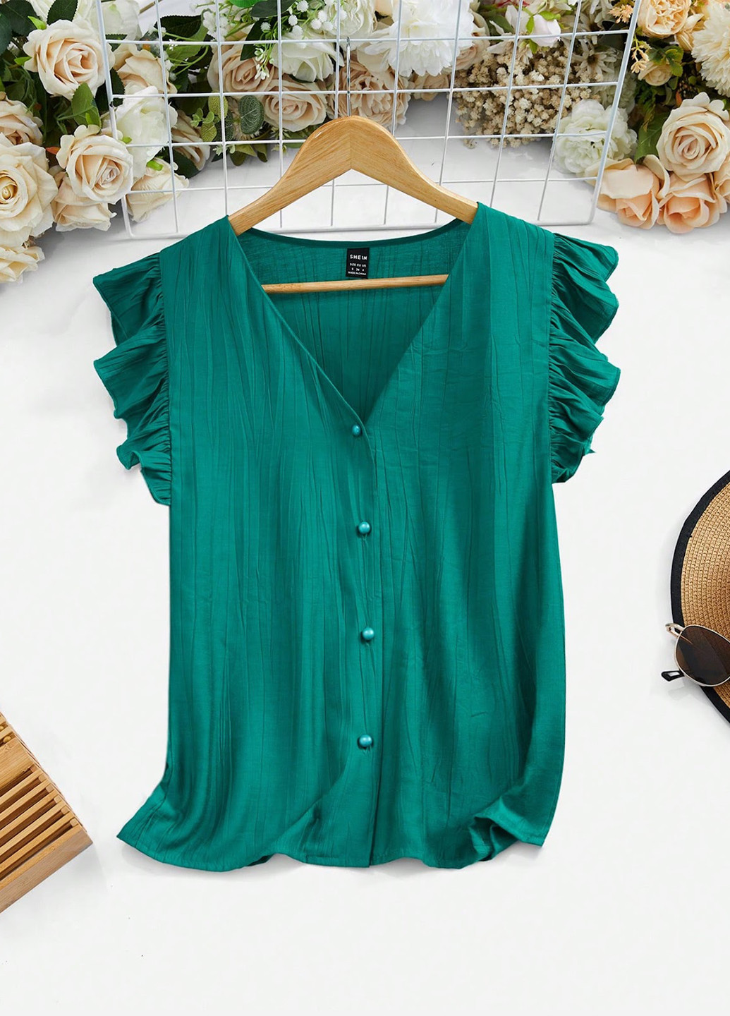 Зелена блуза SHEIN