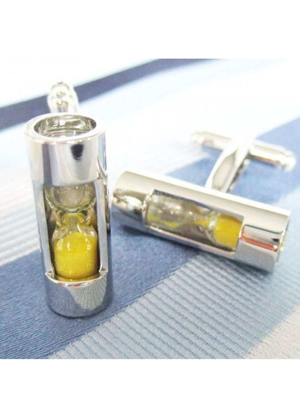 Запонки Пісочний Годинник Жовті Handmade (193410961)