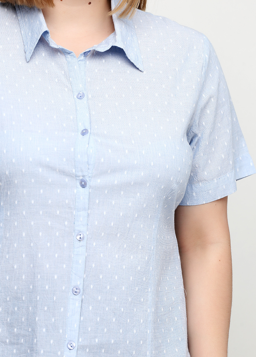 Голубой кэжуал рубашка с абстрактным узором Micha